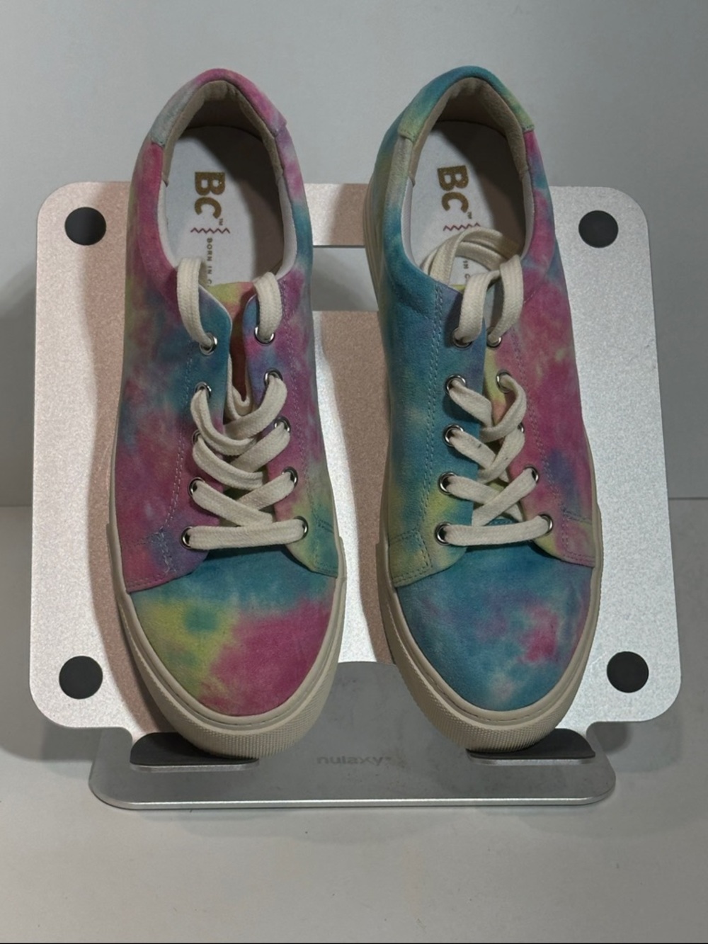 BC Footwear "Bright Star" Tie-Dye Canvas Sneakers - Pastel Multi